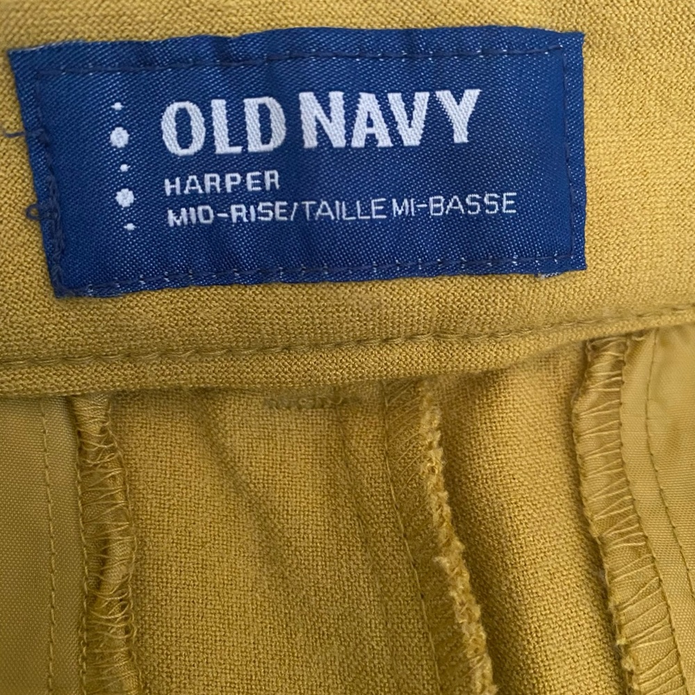 Old Navy Mustard Yellow Harper Mid Rise Ankle Pant - Picture 7 of 9